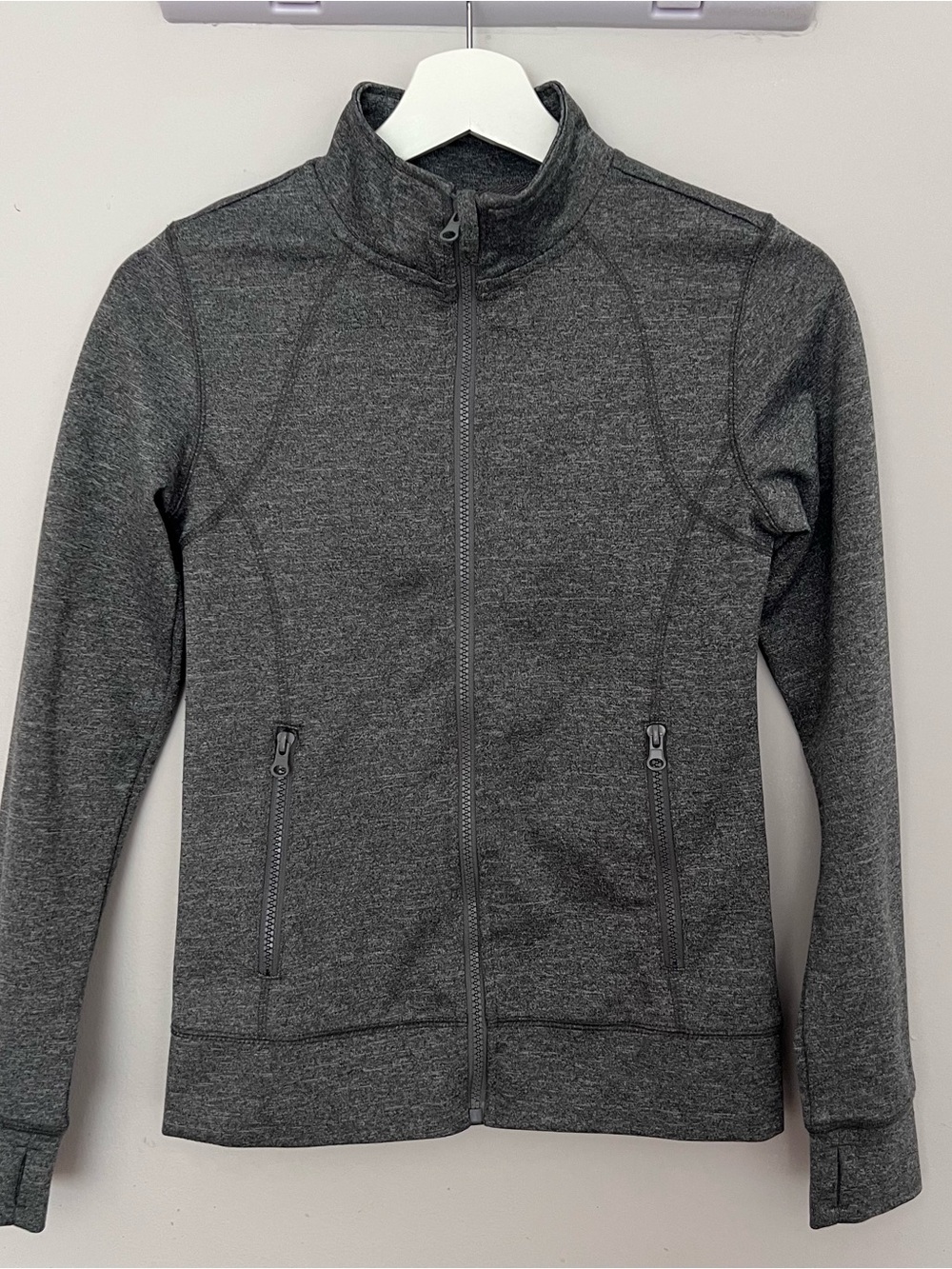 Women's Gray Full-Zip Performance Jacket